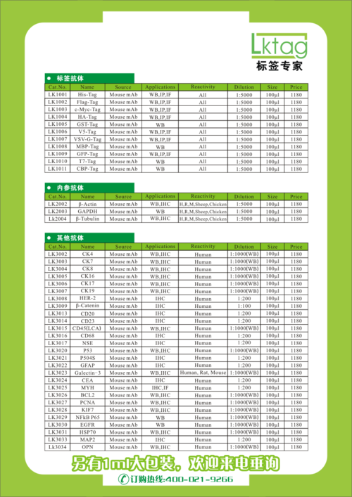 上海利堃贸易诚招全国标签内参抗体代理商